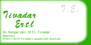 tivadar ertl business card